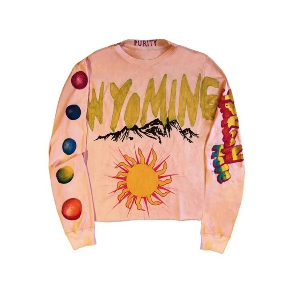 BNWT Kanye West Wyoming KKW Long Sleeve Shirt Pink -SS18 size large